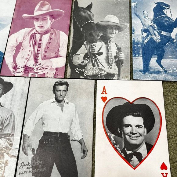 1950's Vintage (12) Exhibit ARCADE CARD LOT - WESTERN Film COWBOYS - Excellent - Picture 2 of 6